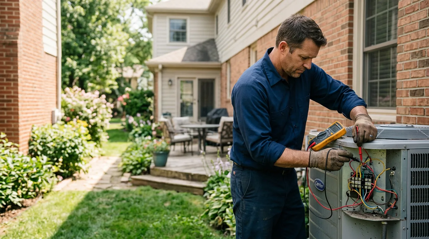 HVAC technician working near Greenlawn, NY